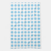Baby Blauw op Witte Grote Grootte Horiz. Polka Dot Theedoek (Verticaal)