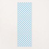 Baby Blauw op Witte Grote Grootte Polka Dots Yogamat (Voorkant)