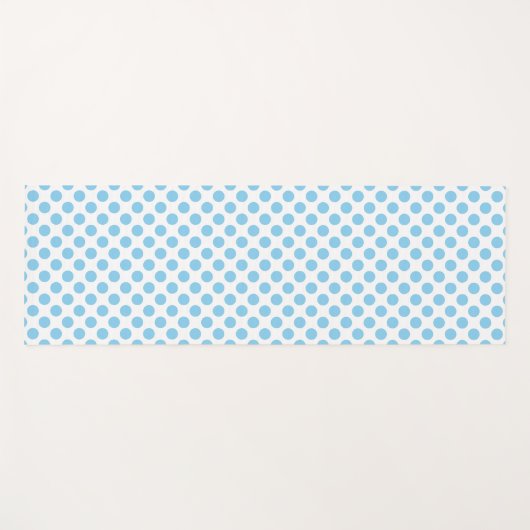 Baby Blauw op Witte Grote Grootte Polka Dots Yogamat (Voorkant (horizontaal))