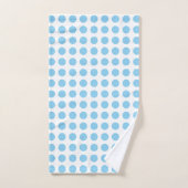 Baby Blauw op Witte Grote Horizontale Polka Dots Bad Handdoek (Handdoek)