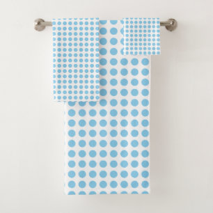 Baby Blauw op Witte Middelgrote Grootte Horiz. Pol Bad Handdoek