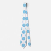 Baby Blauw op Witte Reuzengrootte Polka Dots Strop Stropdas (Voorkant)