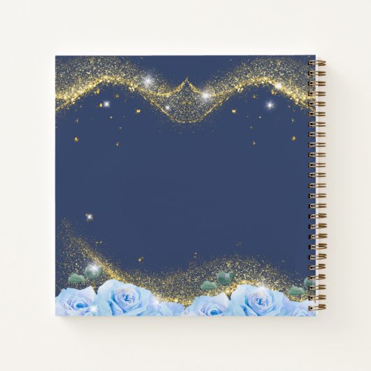 Baby Blauw Prinses Foto Quinceañera Gastenboek Notitieboek (Achterkant)