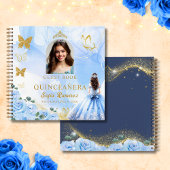 Baby Blauw Prinses Foto Quinceañera Gastenboek Notitieboek