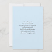 Baby Blauw Regenboog Baby shower Jongensuitnodigin Kaart (Achterkant)