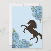 Baby Blauw Roos Western Charra Quinceañera Kaart (Achterkant)