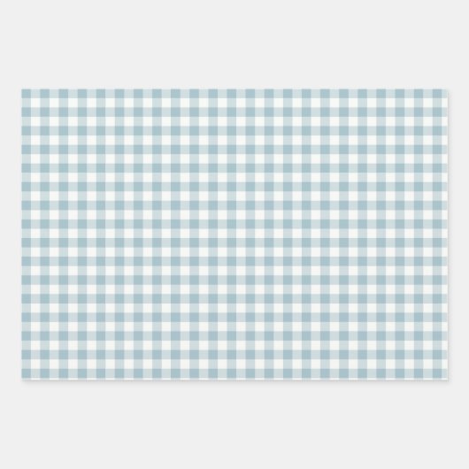 Baby Blauw Rustiek Romantisch & Elegant Inpakpapier Vel (Voorkant 3)