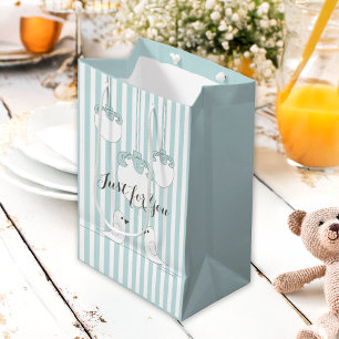 Baby Blauw Schattigee Vogels Baby shower / Kids Ve Medium Cadeauzakje