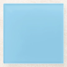 Baby Blauw Vierkant Glas Onderzetter