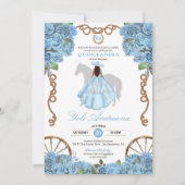 Baby Blauw Western Charro Quinceanera Kaart (Voorkant)