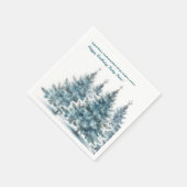 Baby Blauw Winter Onederland 1e Verjaardagsfeest Servet (Hoek)