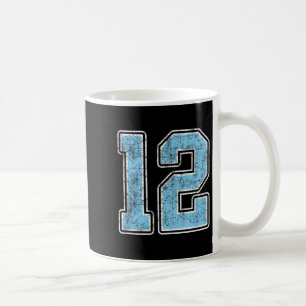 Baby Blauw Wit Nummer 12 Jersey Speler Uniform #1 Koffiemok