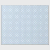Baby Blauw | Wit Polka Dot inpakpapier (Vlak)