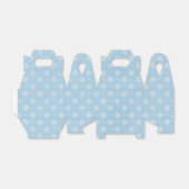 Baby Blauw Wit Sneeuwvlok Kerstpatroon Bedankdoosjes (Uitgevouwen)