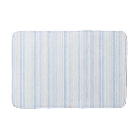 Baby Blauw Witte Strepen Badmat (Voorkant)