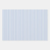 Baby Blauw & Witte Strepen Inpakpapier Vel (Voorkant)