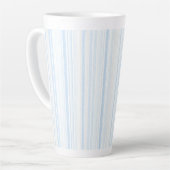 Baby Blauw Witte Strepen Latte Mok (Linkerhoek)