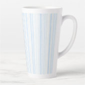 Baby Blauw Witte Strepen Latte Mok (Rechts)