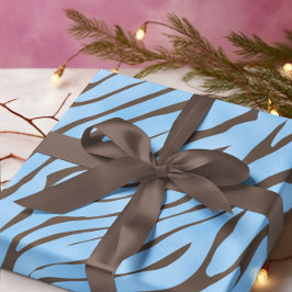 Baby Blauw Zebra Patroon Cadeaupapier