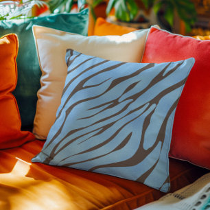Baby Blauw Zebra Patroon Kussen