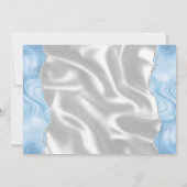 Baby Blauw Zilveren Agaat Witte Zijde Save the Dat Kaart (Achterkant)