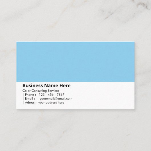 Baby Blauw | "Zoet en rustgevend" Visitekaartje (Achterkant)