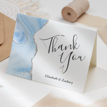 Baby Blauwe Agaat Zilveren Bruiloft Dank u