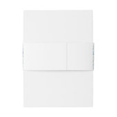 Baby Blauwe Bloemenvlinders Zilveren Quinceanera Uitnodigingen Wikkel (Achterkant Voorbeeld)