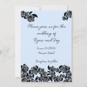 Baby Blauwe Bruiloft Uitnodiging (Voorkant)