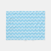 Baby Blauwe Chevron Fleece Deken (Voorkant (Horizontaal))