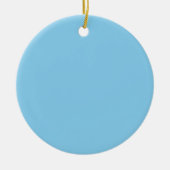 Baby Blauwe Cirkel Keramisch Ornament (Voorkant)