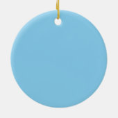 Baby Blauwe Cirkel Keramisch Ornament (Achterkant)