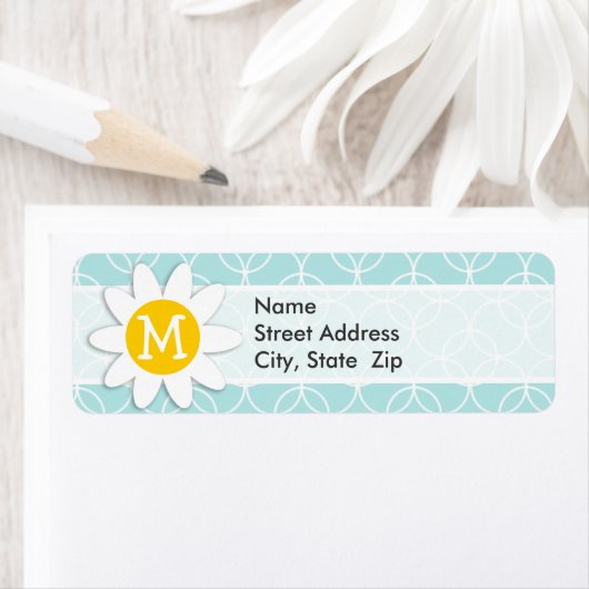 Baby Blauwe Cirkels; Daisy Etiket (Insitu)