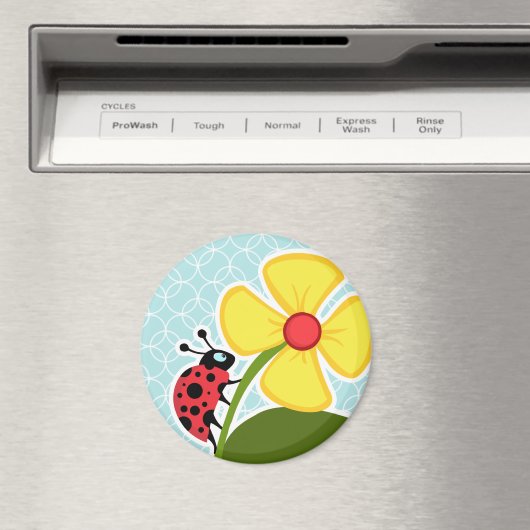 Baby blauwe cirkels; lieveheersbeestje magneet (Insitu (Vaatwasser))