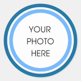 Baby Blauwe Cirkels Ronde Sticker