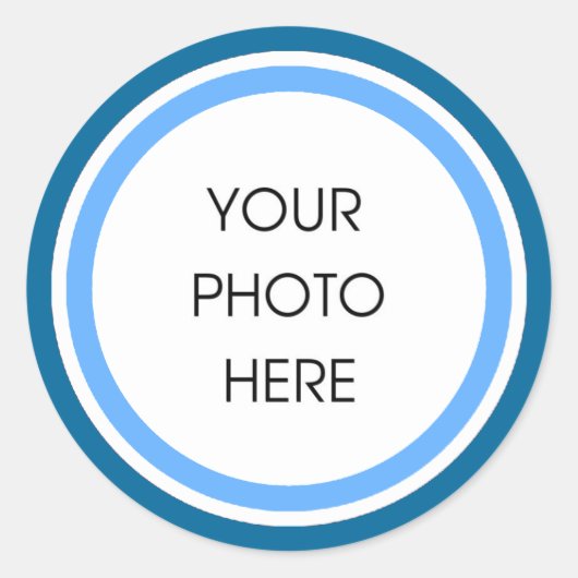 Baby Blauwe Cirkels Ronde Sticker (Voorkant)