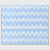 Baby Blauwe en Witte Chevron Cadeaupapier (Vlak)