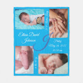 Baby Blauwe Foto Fleece Deken (Voorkant)