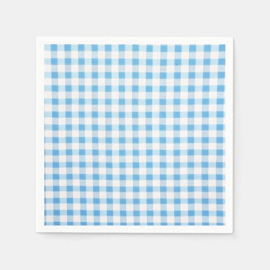 Baby Blauwe Gingham Servet (Voorkant)