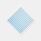 Baby Blauwe Gingham Servet (Hoek)