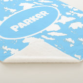 Baby Blauwe Koe Print Sherpa Deken (3/4)