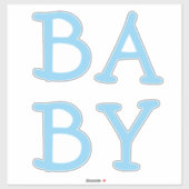 Baby Blauwe Kwekerij Custom-Cut Vinyl Sticker (Vel)