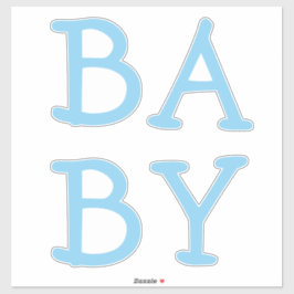 Baby Blauwe Kwekerij Custom-Cut Vinyl Sticker