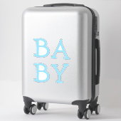 Baby Blauwe Kwekerij Custom-Cut Vinyl Sticker (Koffer)
