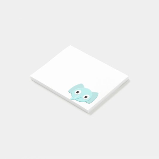 Baby Blauwe Olifant Tekening Post-it® Notes (Schuin)