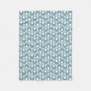 Baby Blauwe Pinguïn Patroon Fleece Deken