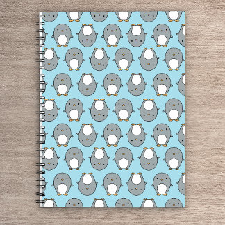 Baby Blauwe Pinguïn Patroon Notitieboek