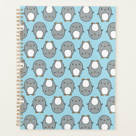 Baby Blauwe Pinguïn Patroon Planner