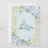  Baby Blauwe Rozen Assepoester Quinceañera Kaart (Achterkant)