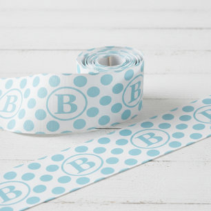 Baby Blauwe Stippen Baby Grosgrain Lint